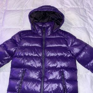 Purple guess puffer coat